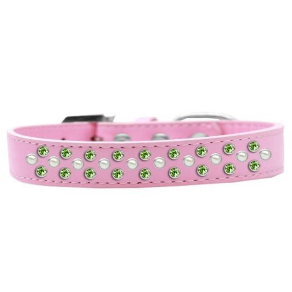 Unconditional Love Sprinkles Pearl & Lime Green Crystals Dog CollarLight Pink Size 12 UN757586